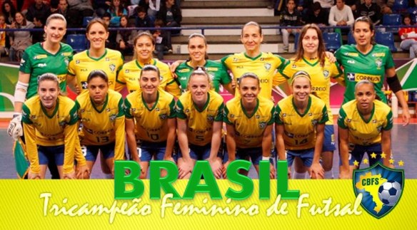 Brasil é tricampeão do mundial feminino de futsal