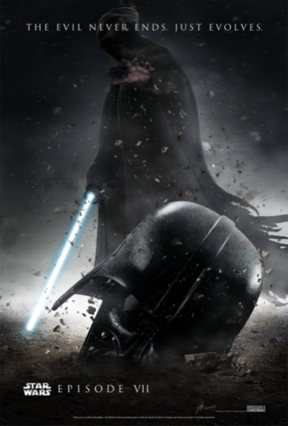 Cartazes de Episódio VII de Star Wars criados pelos fãs.da saga de George Lucas